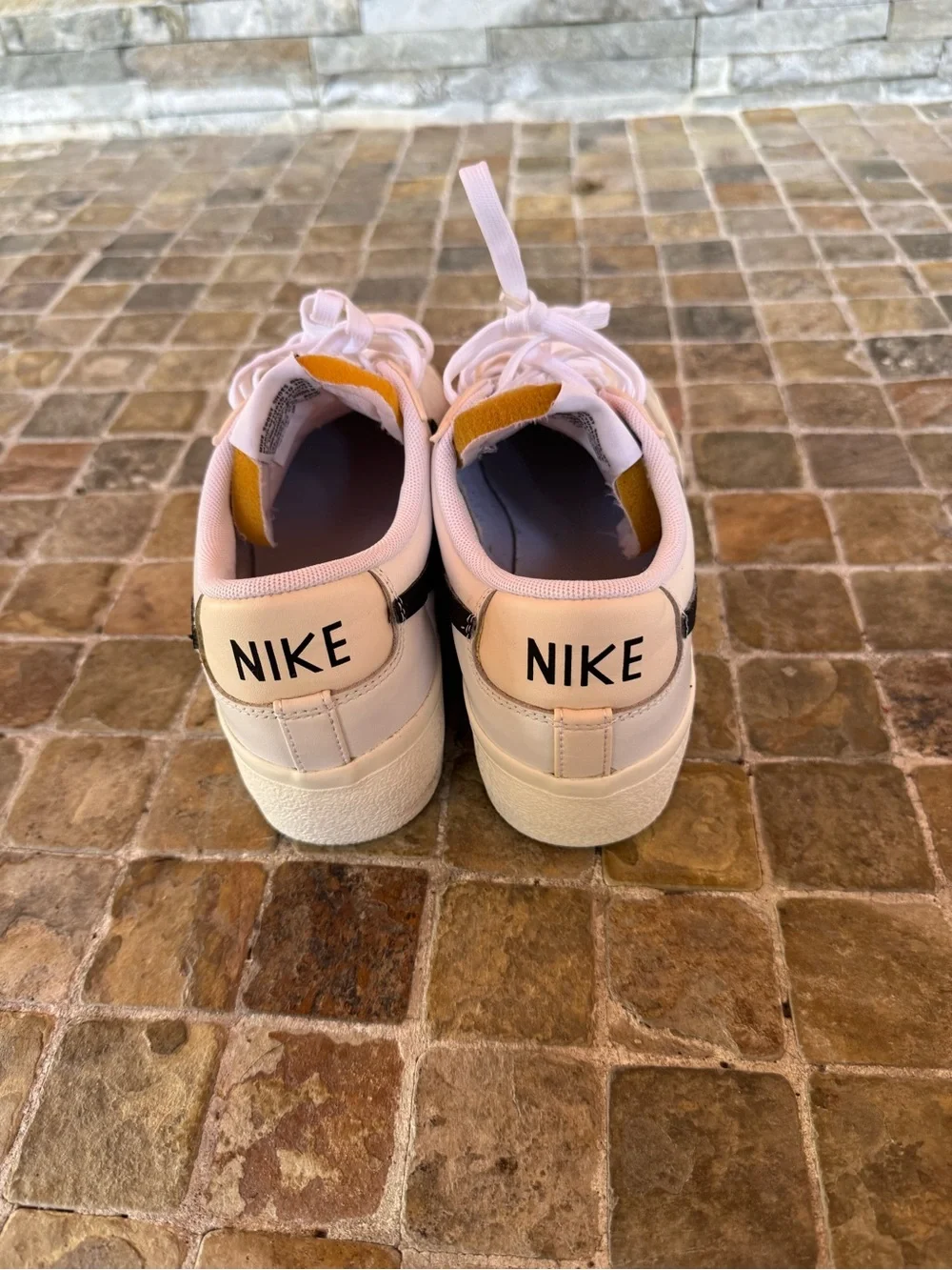 Nike womens White and Cream Low-Top Sneakers
